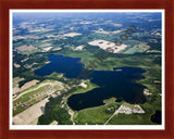 Aerial image of [5005] Wabasis Lake in Kent, MI with Cherry Wood frame