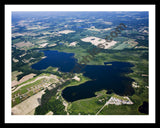 Aerial image of [5005] Wabasis Lake in Kent, MI with Black Metal frame