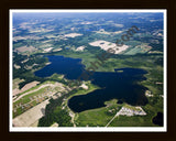 Aerial image of [5005] Wabasis Lake in Kent, MI with Black Wood frame