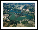 Aerial image of [5007] Murray Lake in Kent, MI with Black Metal frame