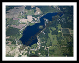 Aerial image of [5008] Big Crooked Lake in Kent, MI with Black Metal frame