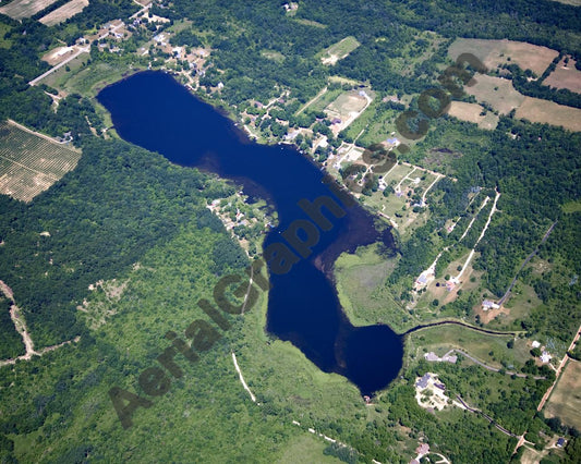 Aerial image of [5009] Slayton Lake in Kent, MI with No frame