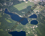 Aerial image of [5011] Baldwin Lake in Montcalm, MI with Canvas Wrap frame