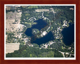 Aerial image of [5013] Horseshoe Lake in Kent, MI with Cherry Wood frame