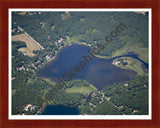 Aerial image of [5017] Thomas Lake in Kent, MI with Cherry Wood frame