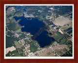 Aerial image of [5018] Lincoln Lake in Kent, MI with Cherry Wood frame