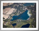 Aerial image of [5019] Blue Lake in Kent, MI with Silver Metal frame