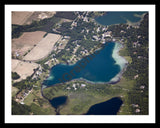 Aerial image of [5019] Blue Lake in Kent, MI with Black Metal frame