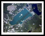 Aerial image of [5020] Maston Lake in Kent, MI with Black Metal frame