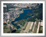 Aerial image of [5022] Muskellunge Lake in Montcalm, MI with Silver Metal frame