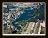 Aerial image of [5022] Muskellunge Lake in Montcalm, MI with Black Wood frame