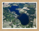 Aerial image of [5025] Clifford Lake in Montcalm, MI with Natural Wood frame