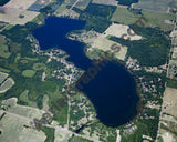 Aerial image of [5025] Clifford Lake in Montcalm, MI with Canvas Wrap frame