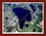 Aerial image of [5027] Dickerson Lake in Montcalm, MI with Cherry Wood frame