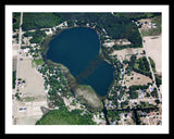 Aerial image of [5028] Nevins Lake in Montcalm, MI with Black Metal frame