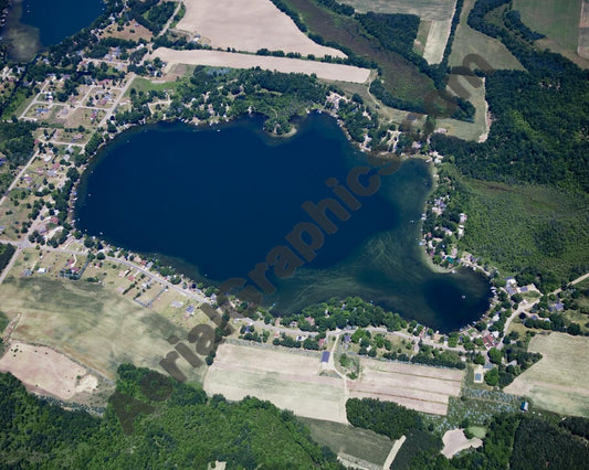 Aerial image of [5029] Derby Lake in Montcalm, MI with No frame