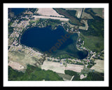 Aerial image of [5029] Derby Lake in Montcalm, MI with Black Metal frame