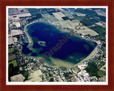 Aerial image of [5030] Crystal Lake in Montcalm, MI with Cherry Wood frame