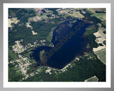 Aerial image of [5031] Duck Lake in Montcalm, MI with Silver Metal frame