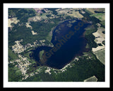 Aerial image of [5031] Duck Lake in Montcalm, MI with Black Metal frame