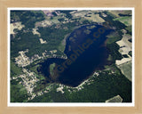 Aerial image of [5031] Duck Lake in Montcalm, MI with Natural Wood frame