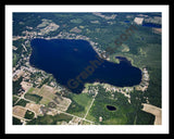 Aerial image of [5032] Long Lake in Ionia, MI with Black Metal frame