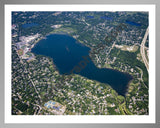 Aerial image of [5033] Reeds Lake in Kent, MI with Silver Metal frame