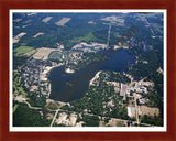 Aerial image of [5034] Monterey Lake in Allegan, MI with Cherry Wood frame