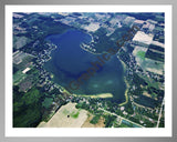 Aerial image of [5035] Hutchins Lake in Allegan, MI with Silver Metal frame