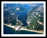 Aerial image of [5062] Lake Macatawa in Ottawa, MI with Black Metal frame