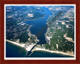 Aerial image of [5062] Lake Macatawa in Ottawa, MI with Cherry Wood frame