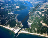 Aerial image of [5062] Lake Macatawa in Ottawa, MI with Canvas Wrap frame