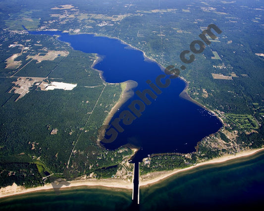 Aerial image of [5065] White Lake in Muskegon, MI with No frame