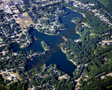 Aerial image of [5067] Dean Lake in Kent, MI with Canvas Wrap frame