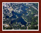 Aerial image of [5067] Dean Lake in Kent, MI with Cherry Wood frame