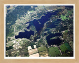 Aerial image of [5100] Pine Lake in Barry, MI with Natural Wood frame