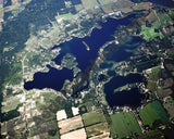 Aerial image of [5100] Pine Lake in Barry, MI with Canvas Wrap frame