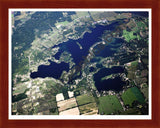 Aerial image of [5100] Pine Lake in Barry, MI with Cherry Wood frame