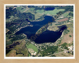 Aerial image of [5101] Crooked  Lake in Barry, MI with Natural Wood frame