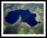 Aerial image of [5102] Wall Lake in Barry, MI with Black Metal frame