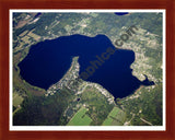 Aerial image of [5102] Wall Lake in Barry, MI with Cherry Wood frame