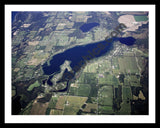 Aerial image of [5104] Indian Lake in Kalamazoo, MI with Black Metal frame