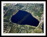 Aerial image of [5105] West Lake in Kalamazoo, MI with Black Metal frame