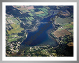 Aerial image of [5106] Long Lake in Kalamazoo, MI with Silver Metal frame