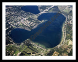 Aerial image of [5107] Austin Lake in Kalamazoo, MI with Black Metal frame