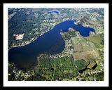 Aerial image of [5109] Big Lake in Oakland, MI with Black Metal frame