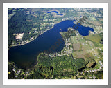 Aerial image of [5109] Big Lake in Oakland, MI with Silver Metal frame