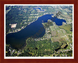 Aerial image of [5109] Big Lake in Oakland, MI with Cherry Wood frame