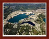 Aerial image of [5122] Hidden Lake in Livingston, MI with Cherry Wood frame