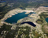 Aerial image of [5122] Hidden Lake in Livingston, MI with Canvas Wrap frame